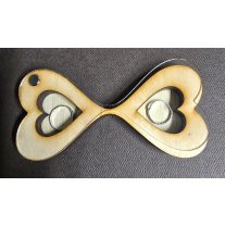 Egyedi végtelen fa gyűrűtartó doboz, plexivel