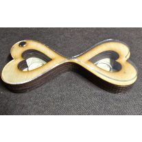 Egyedi végtelen fa gyűrűtartó doboz, plexivel