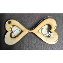 Egyedi végtelen fa gyűrűtartó doboz, plexivel