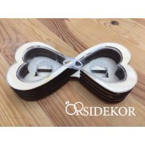 Egyedi végtelen fa gyűrűtartó doboz, plexivel