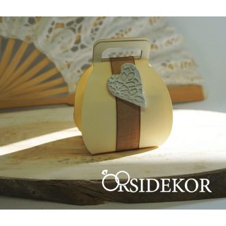   Köszönetajándék-doboz több színben, cukrozott mandulával, csokiszívvel