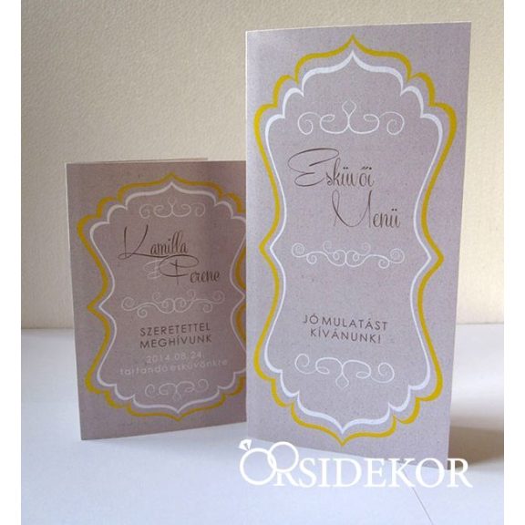 Esküvői meghívó keretes szöveggel