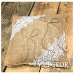 Vintage gyűrűpárna (juta, csipke) Vintage gyűrűpárna (juta, csipke)