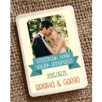 Köszönetajándék hűtőmágnes, fényképes