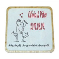 Köszönetajándék hűtőmágnes, négyzet (5x5cm)