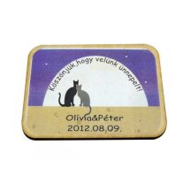 Köszönetajándék hűtőmágnes, téglalap (5x7 cm)