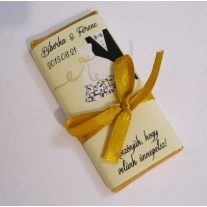 Köszönetajándék csoki díszítve