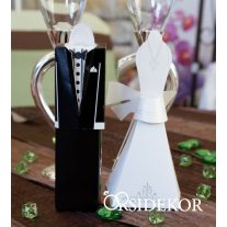 Köszönetajándék doboz, esküvői pár 